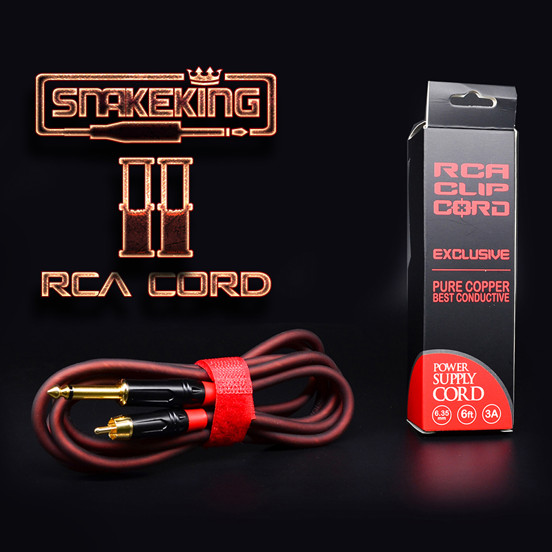 SNAKE KING II SILICONE RCA CORD RED